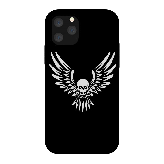 iPhone 11 Pro StrongFit Flying Skull by Afif Quilimo