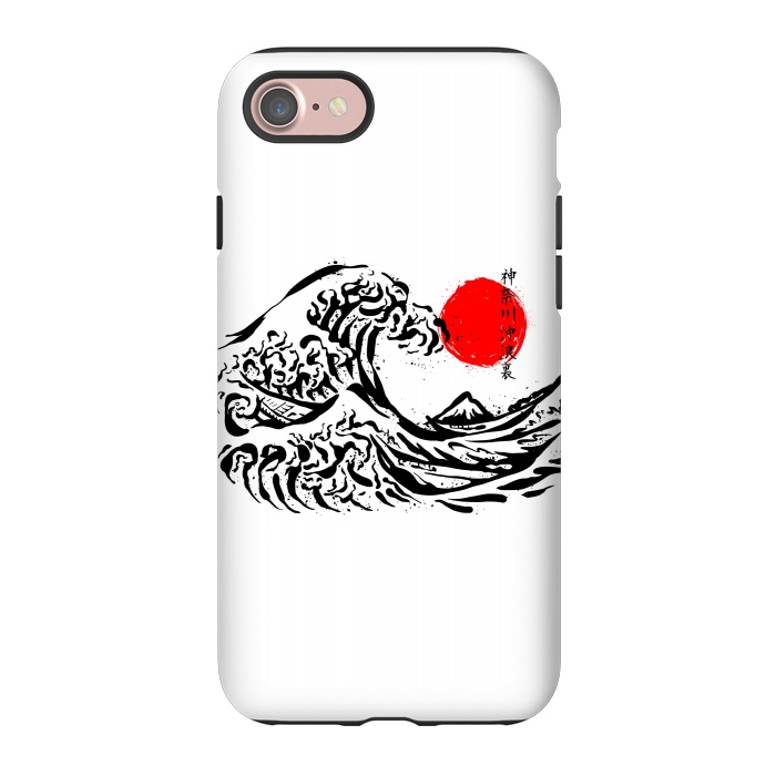 iPhone 7 StrongFit The Great Wave off Kanagawa Ink by Afif Quilimo