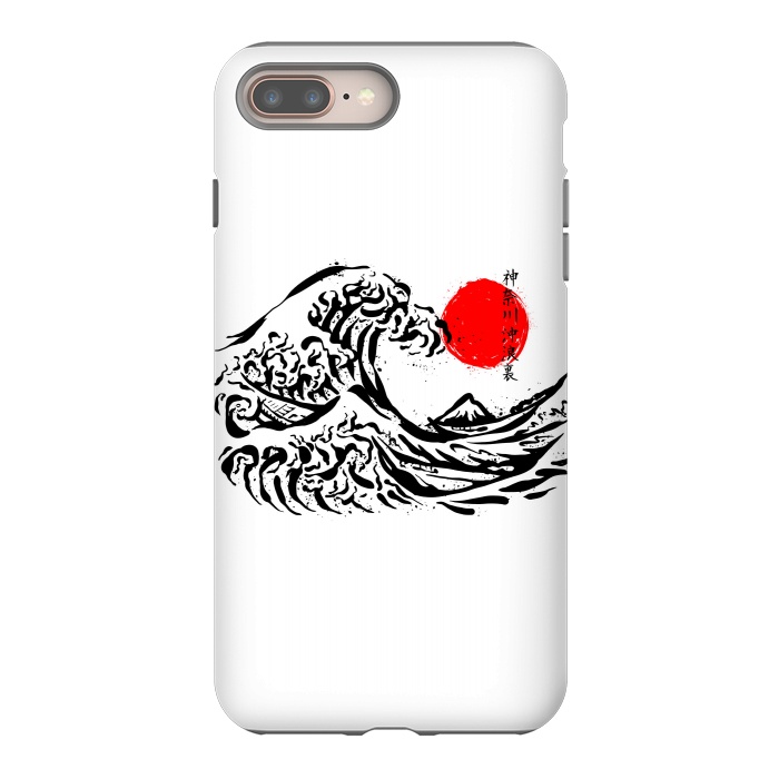 iPhone 7 plus StrongFit The Great Wave off Kanagawa Ink by Afif Quilimo