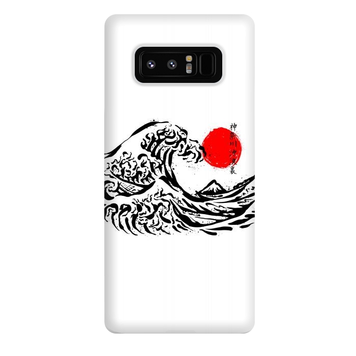 Galaxy Note 8 StrongFit The Great Wave off Kanagawa Ink by Afif Quilimo