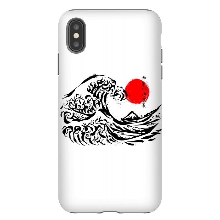 iPhone Xs Max StrongFit The Great Wave off Kanagawa Ink by Afif Quilimo