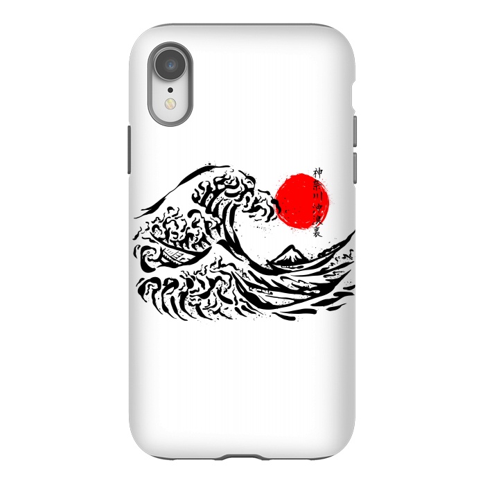 iPhone Xr StrongFit The Great Wave off Kanagawa Ink by Afif Quilimo
