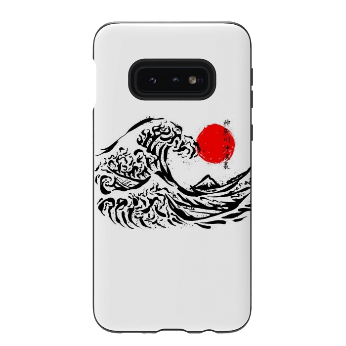 Galaxy S10e StrongFit The Great Wave off Kanagawa Ink by Afif Quilimo