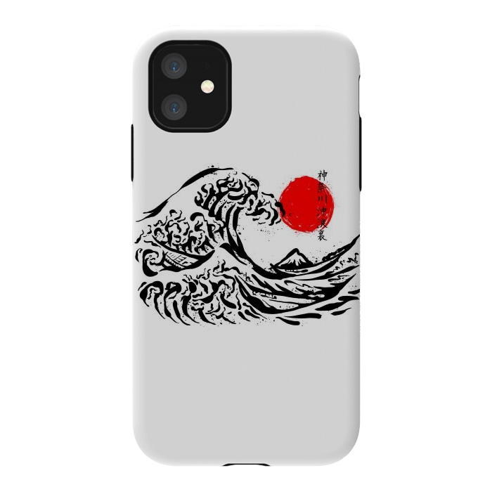iPhone 11 StrongFit The Great Wave off Kanagawa Ink by Afif Quilimo