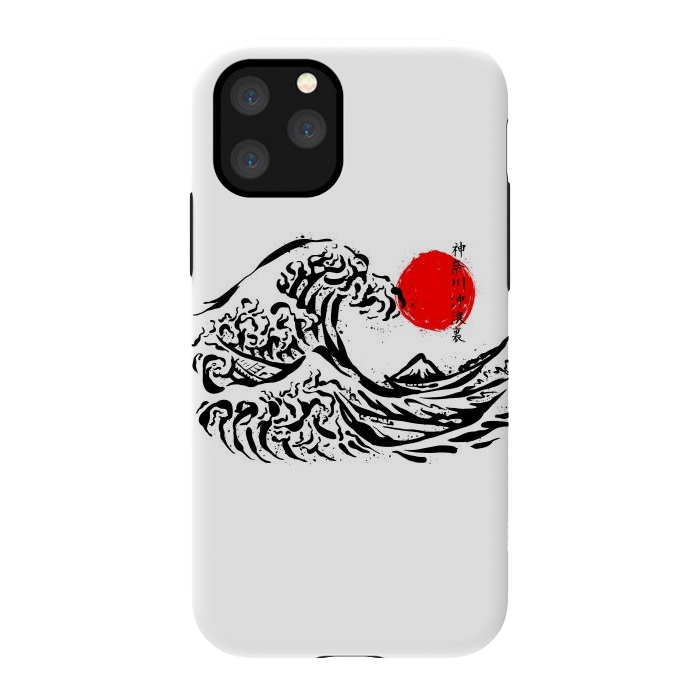 iPhone 11 Pro StrongFit The Great Wave off Kanagawa Ink by Afif Quilimo