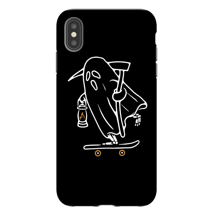 iPhone Xs Max StrongFit Ghost Skateboarding by Afif Quilimo