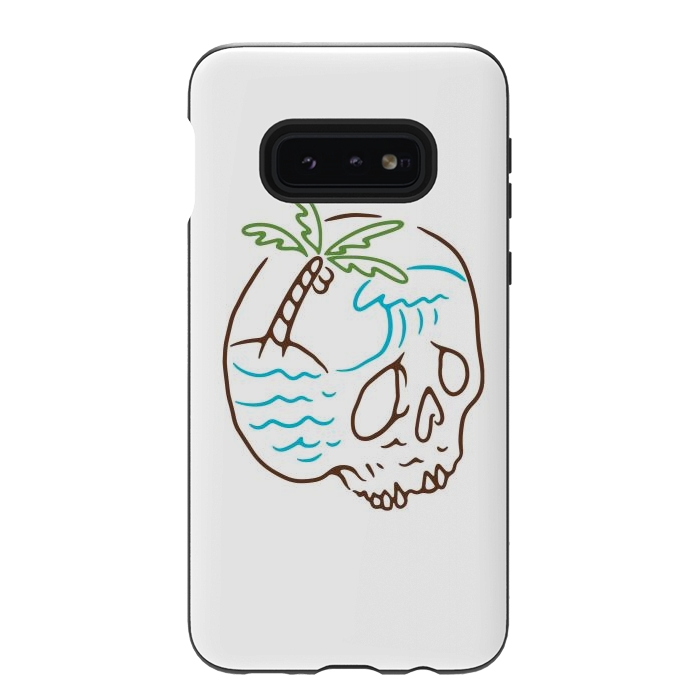 Galaxy S10e StrongFit Skull Summer Mind by Afif Quilimo
