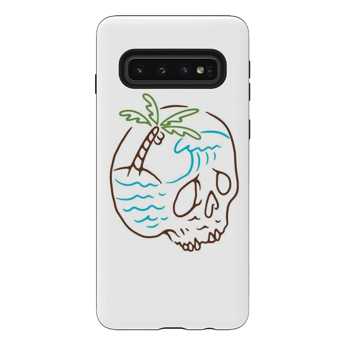 Galaxy S10 StrongFit Skull Summer Mind by Afif Quilimo