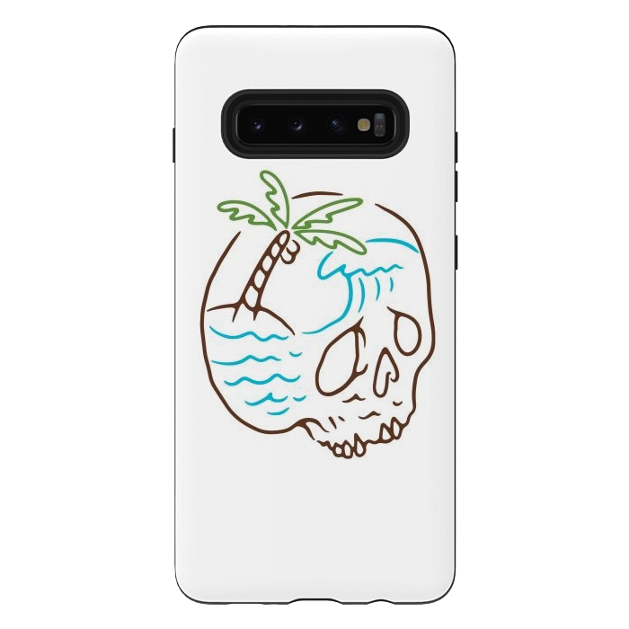 Galaxy S10 plus StrongFit Skull Summer Mind by Afif Quilimo