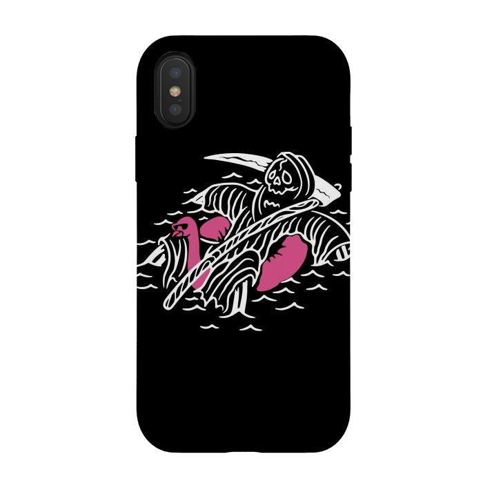 iPhone Xs / X StrongFit Grim Reaper Relax by Afif Quilimo