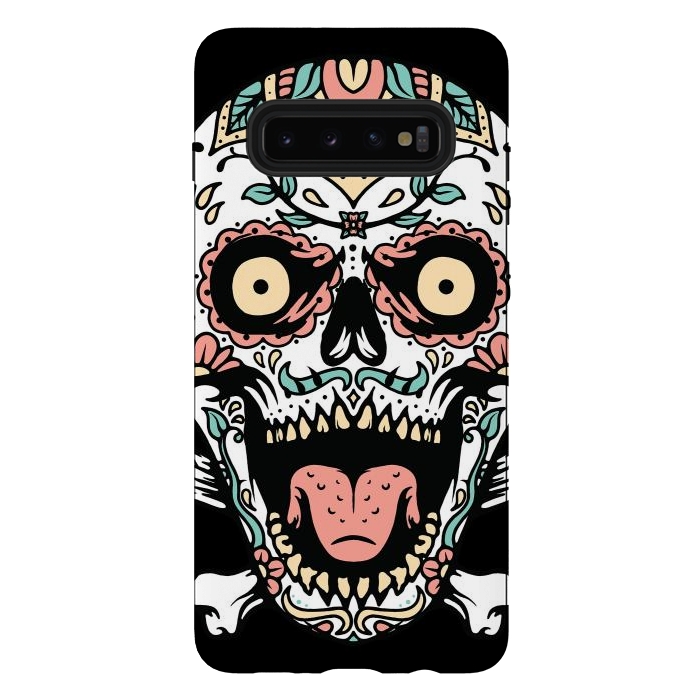 Galaxy S10 plus StrongFit Mexican Skull 1 by Afif Quilimo