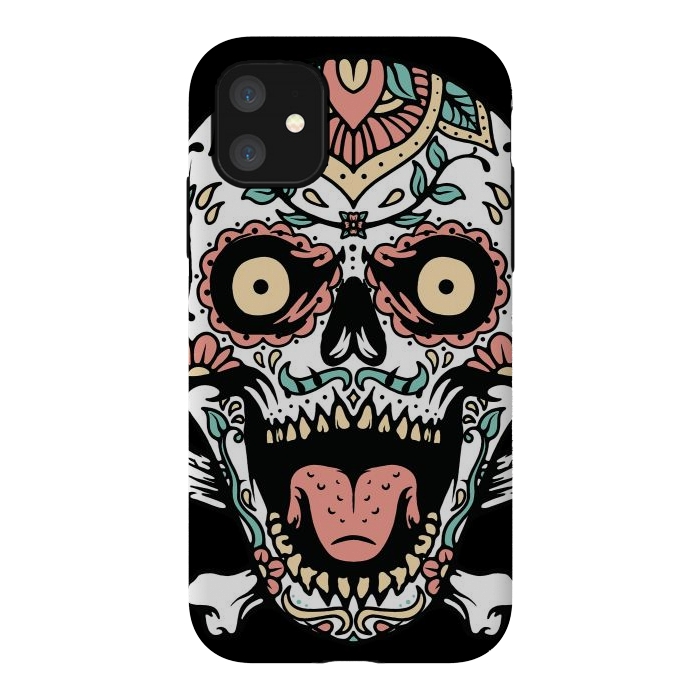 iPhone 11 StrongFit Mexican Skull 1 by Afif Quilimo
