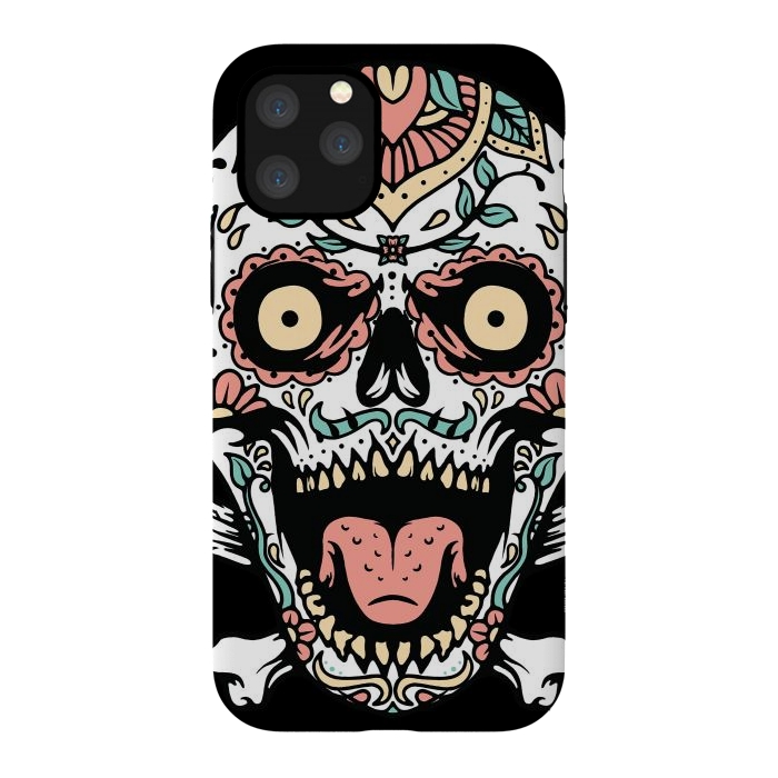 iPhone 11 Pro StrongFit Mexican Skull 1 by Afif Quilimo