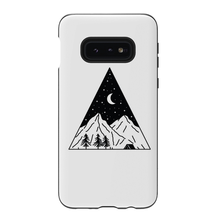 Galaxy S10e StrongFit Night Camping Triangle by Afif Quilimo