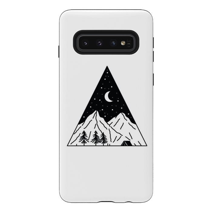 Galaxy S10 StrongFit Night Camping Triangle by Afif Quilimo