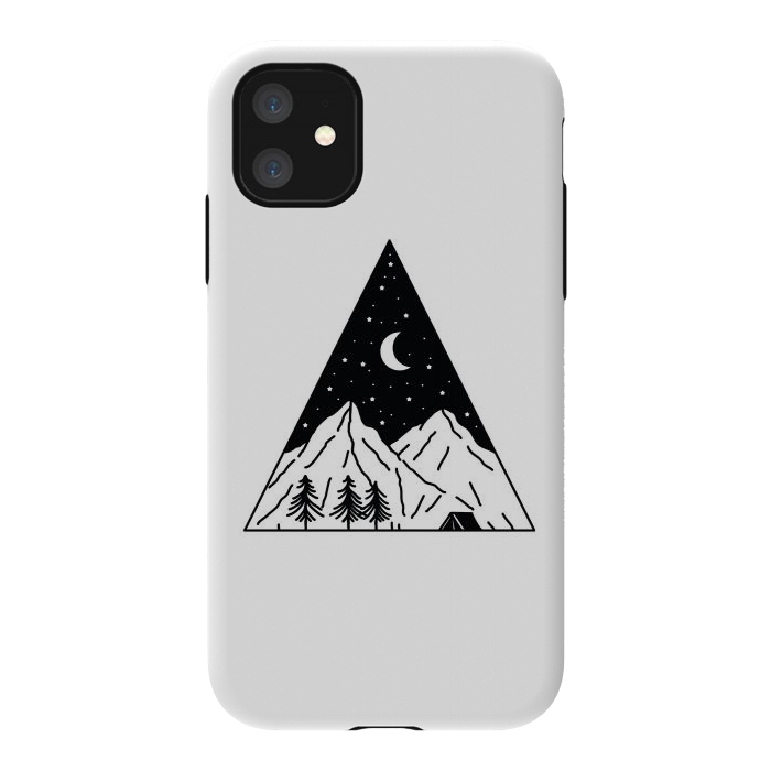 iPhone 11 StrongFit Night Camping Triangle by Afif Quilimo