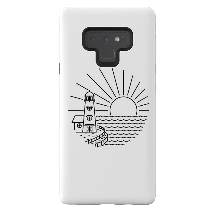 Galaxy Note 9 StrongFit Lighthouse and Sunset by Afif Quilimo