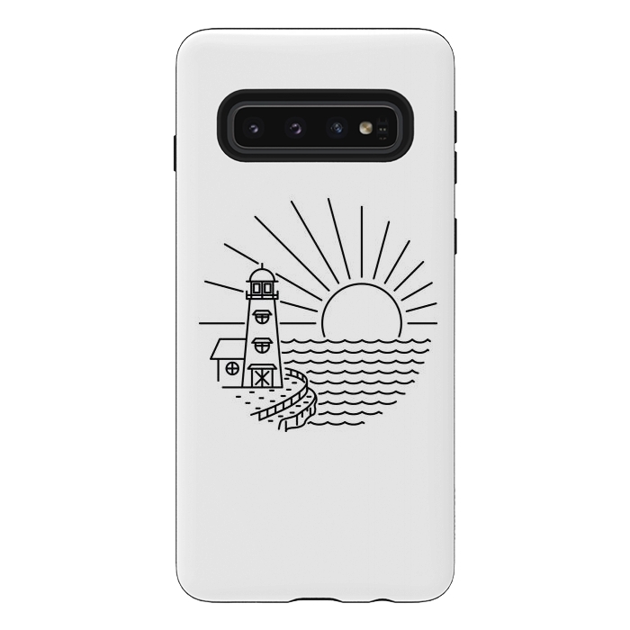 Galaxy S10 StrongFit Lighthouse and Sunset by Afif Quilimo