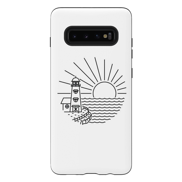 Galaxy S10 plus StrongFit Lighthouse and Sunset by Afif Quilimo