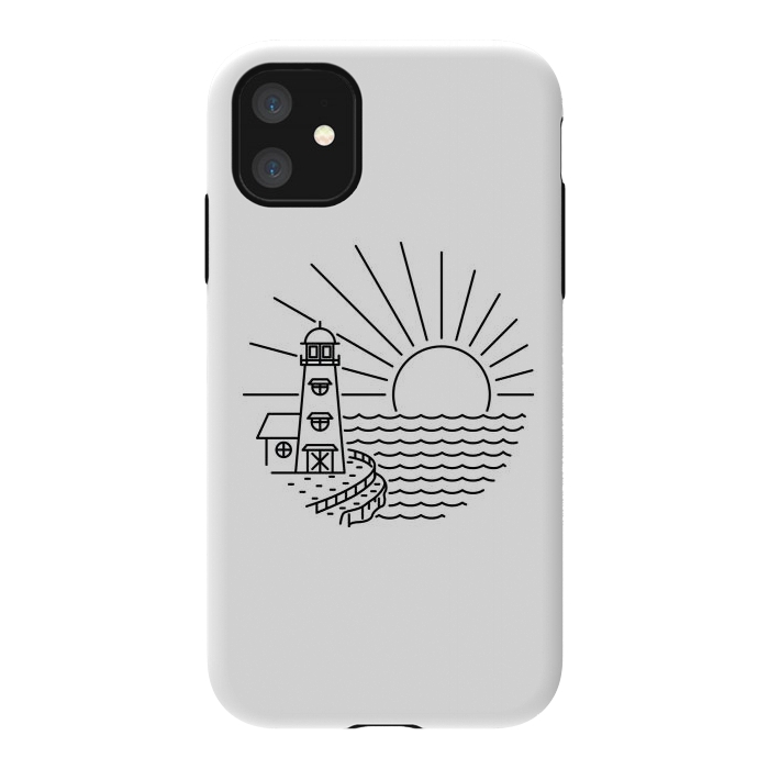 iPhone 11 StrongFit Lighthouse and Sunset by Afif Quilimo
