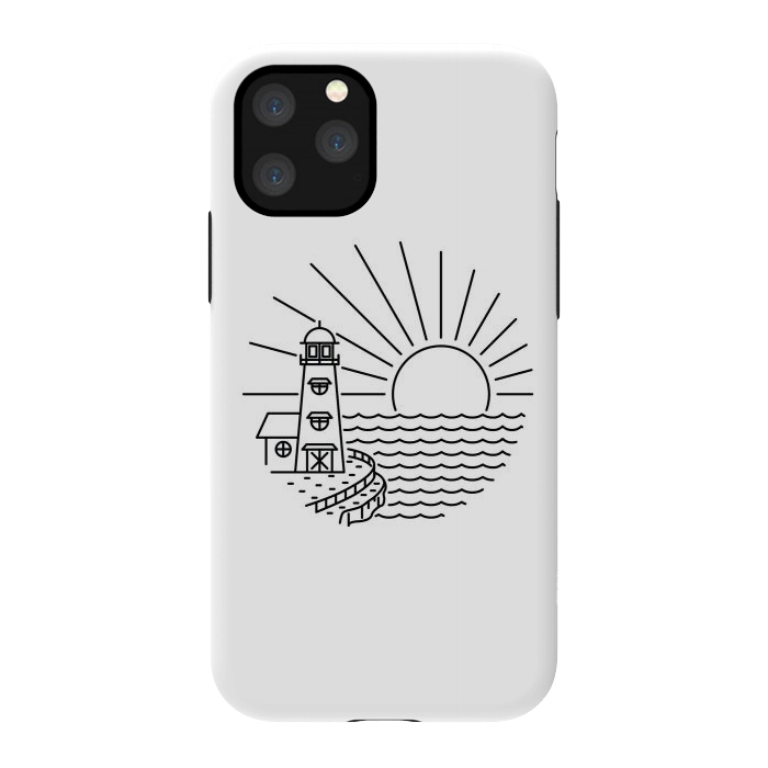 iPhone 11 Pro StrongFit Lighthouse and Sunset by Afif Quilimo