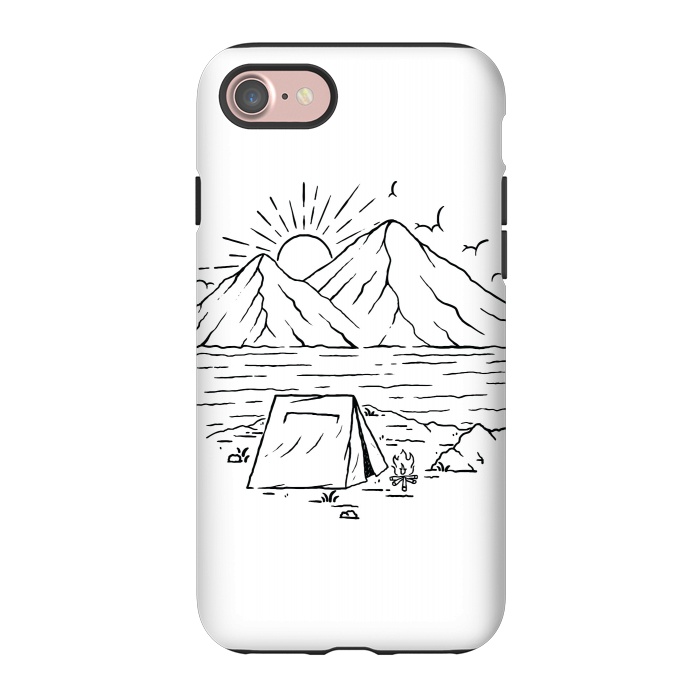 iPhone 7 StrongFit Camping Lake and Mountain by Afif Quilimo