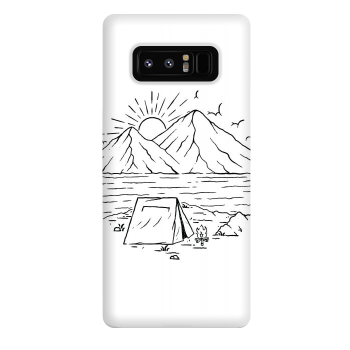 Galaxy Note 8 StrongFit Camping Lake and Mountain by Afif Quilimo
