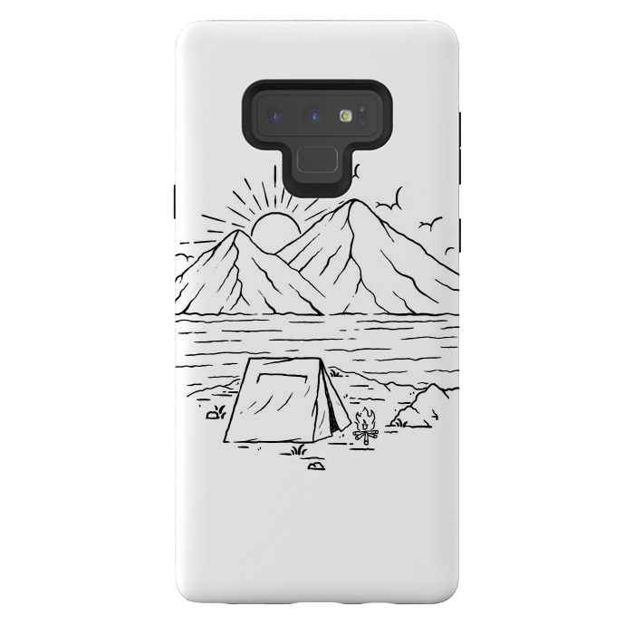 Galaxy Note 9 StrongFit Camping Lake and Mountain by Afif Quilimo