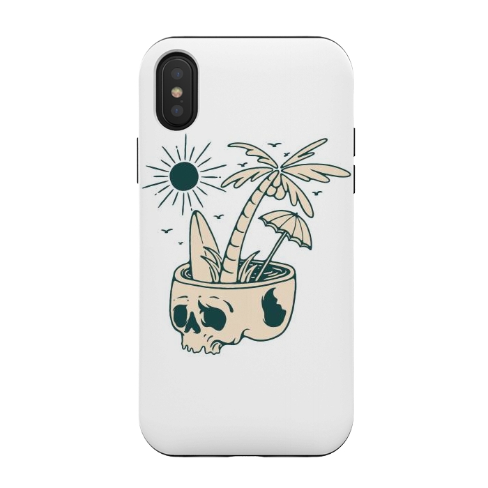 iPhone Xs / X StrongFit Skull Summer 1 by Afif Quilimo