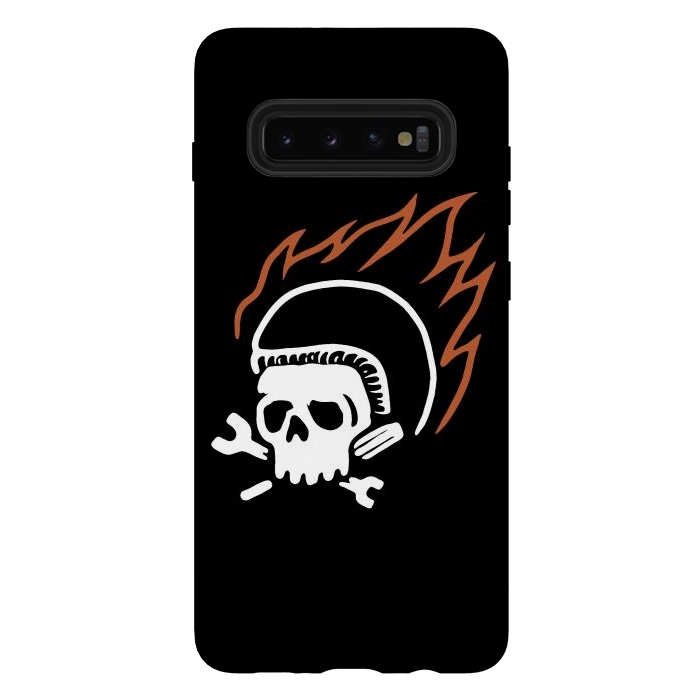 Galaxy S10 plus StrongFit Biker Fire by Afif Quilimo