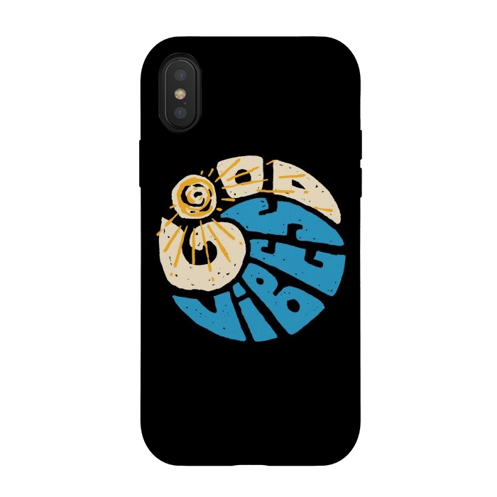 iPhone Xs / X StrongFit Good Vibes and Wave by Afif Quilimo