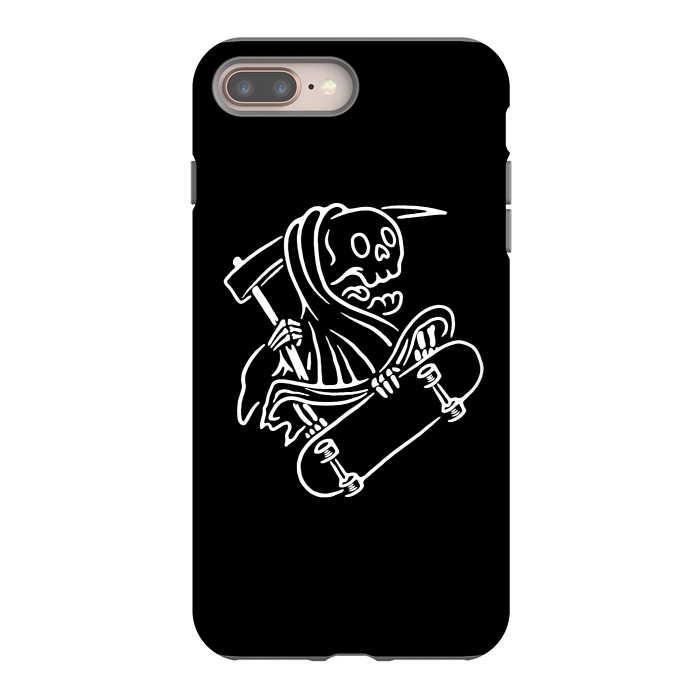 iPhone 7 plus StrongFit Grim Reaper Skateboarding by Afif Quilimo