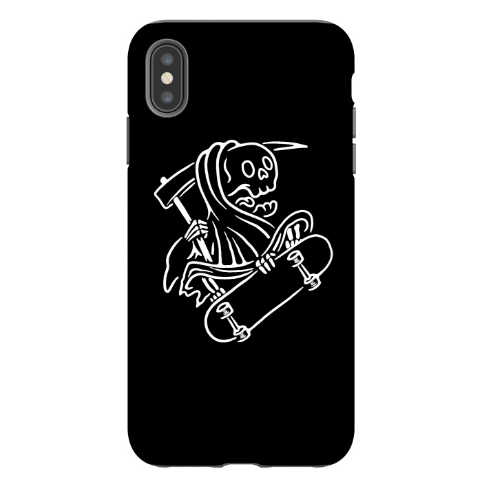 iPhone Xs Max StrongFit Grim Reaper Skateboarding by Afif Quilimo