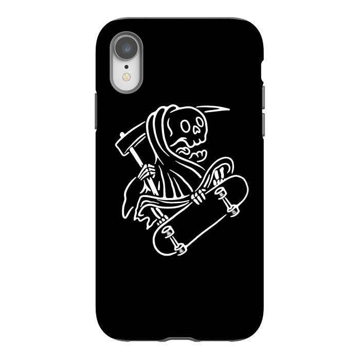 iPhone Xr StrongFit Grim Reaper Skateboarding by Afif Quilimo