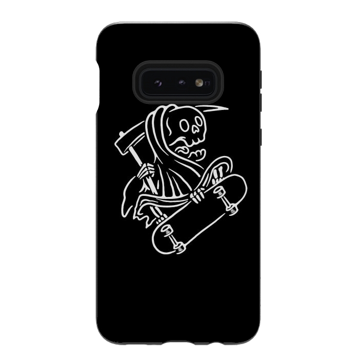 Galaxy S10e StrongFit Grim Reaper Skateboarding by Afif Quilimo