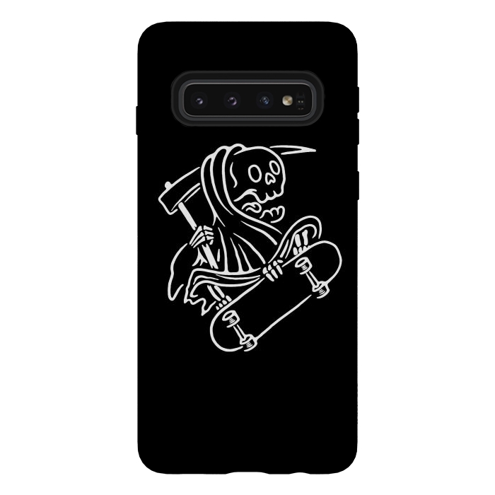 Galaxy S10 StrongFit Grim Reaper Skateboarding by Afif Quilimo