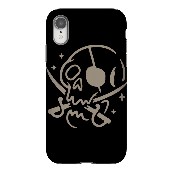 iPhone Xr StrongFit Skull and Swords by Afif Quilimo