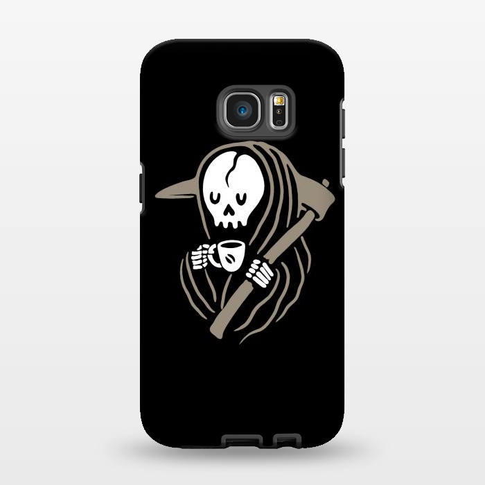 Galaxy S7 EDGE StrongFit Grim Reaper Love Coffee by Afif Quilimo