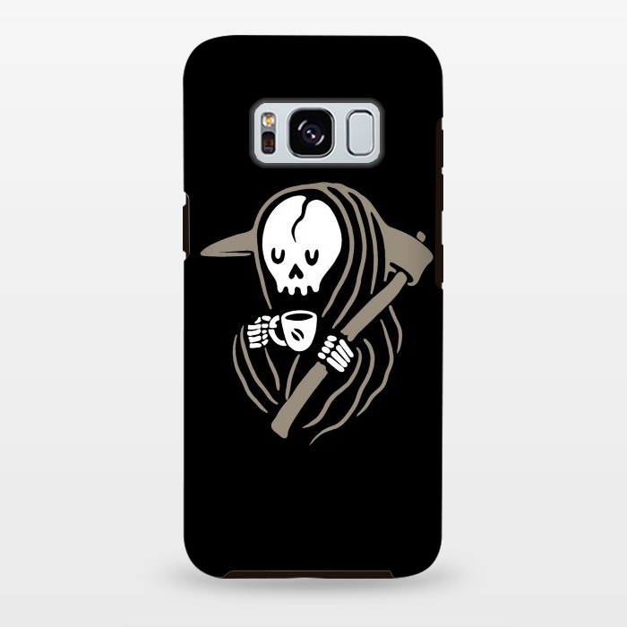 Galaxy S8 plus StrongFit Grim Reaper Love Coffee by Afif Quilimo