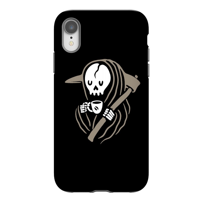 iPhone Xr StrongFit Grim Reaper Love Coffee by Afif Quilimo