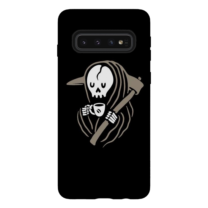 Galaxy S10 StrongFit Grim Reaper Love Coffee by Afif Quilimo