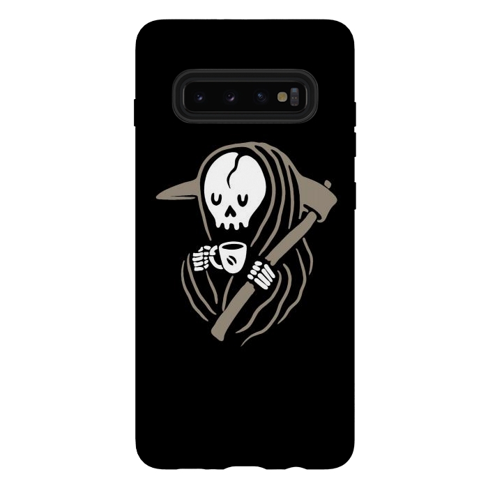 Galaxy S10 plus StrongFit Grim Reaper Love Coffee by Afif Quilimo