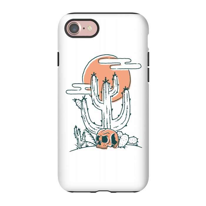 iPhone 7 StrongFit Skull and Cactus by Afif Quilimo