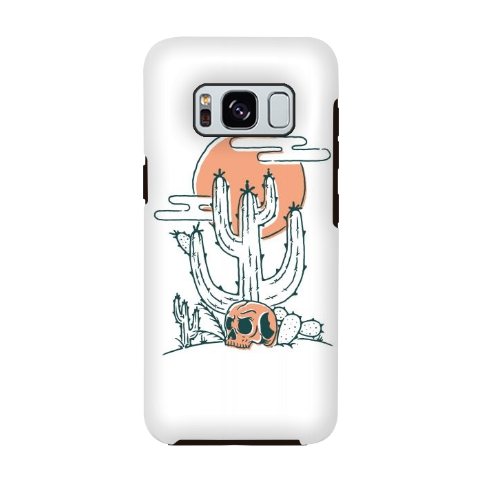 Galaxy S8 StrongFit Skull and Cactus by Afif Quilimo