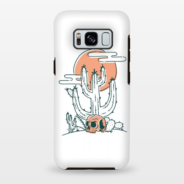 Galaxy S8 plus StrongFit Skull and Cactus by Afif Quilimo