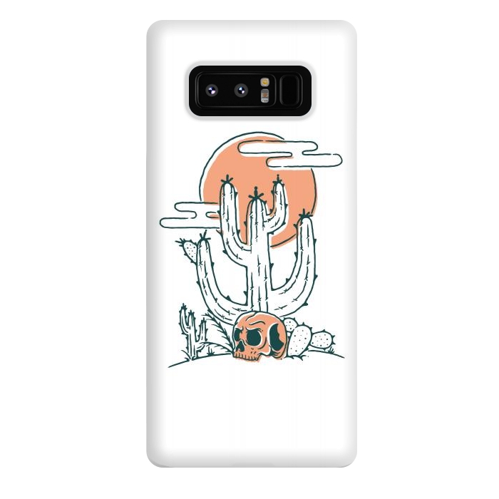 Galaxy Note 8 StrongFit Skull and Cactus by Afif Quilimo