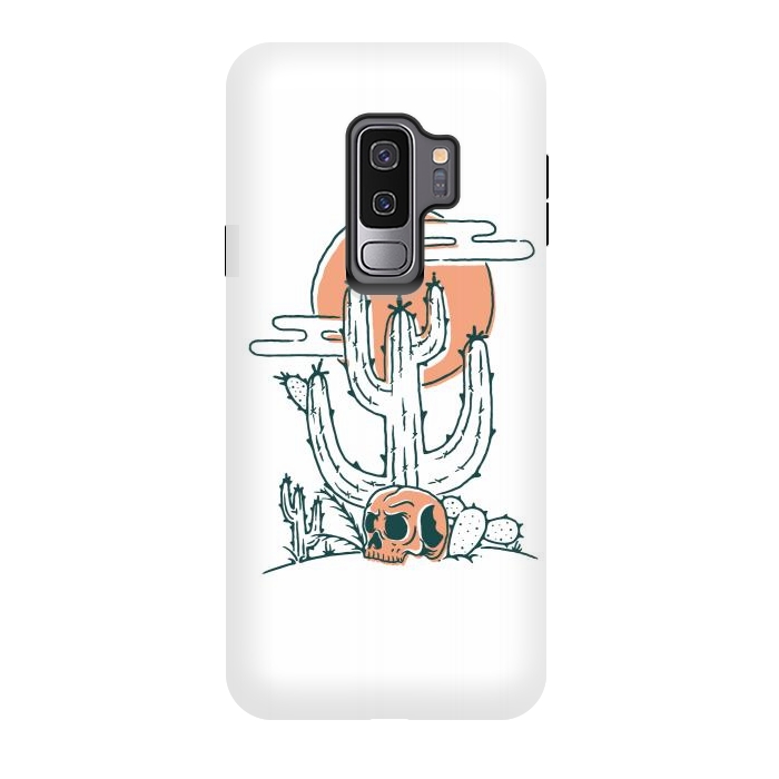 Galaxy S9 plus StrongFit Skull and Cactus by Afif Quilimo