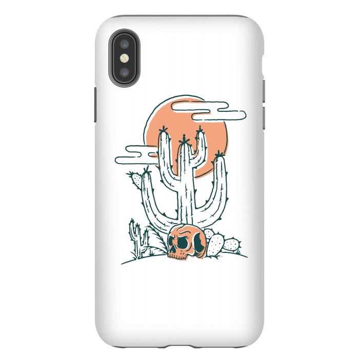 iPhone Xs Max StrongFit Skull and Cactus by Afif Quilimo