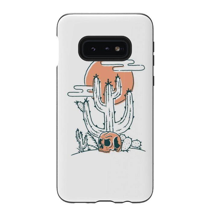 Galaxy S10e StrongFit Skull and Cactus by Afif Quilimo