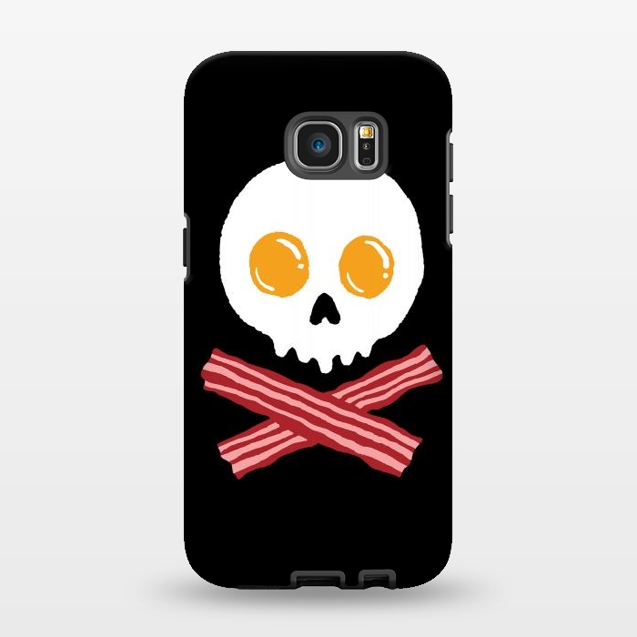 Galaxy S7 EDGE StrongFit Breakfast Skull by Afif Quilimo